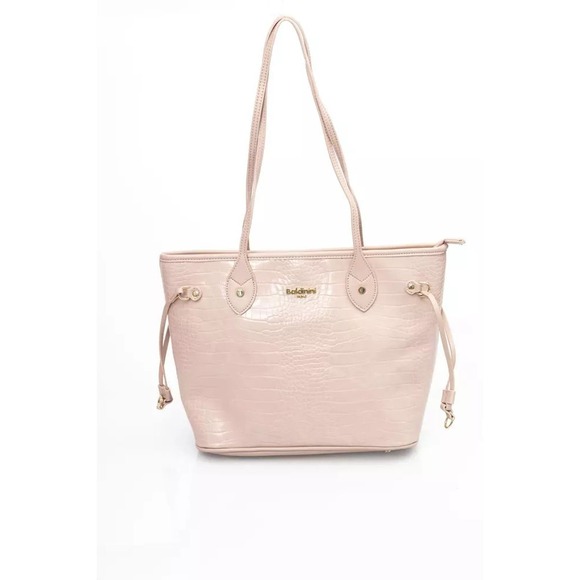 Baldinini Trend Chic Pink Shoulder Bag with Golden Accents NWT